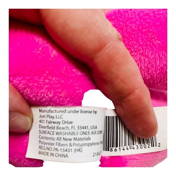 Care Bears Cheer Bear Plush Hot Pink Rainbow Stomach 2014 Just Play Soft Toy 10" - Picture 6 of 10